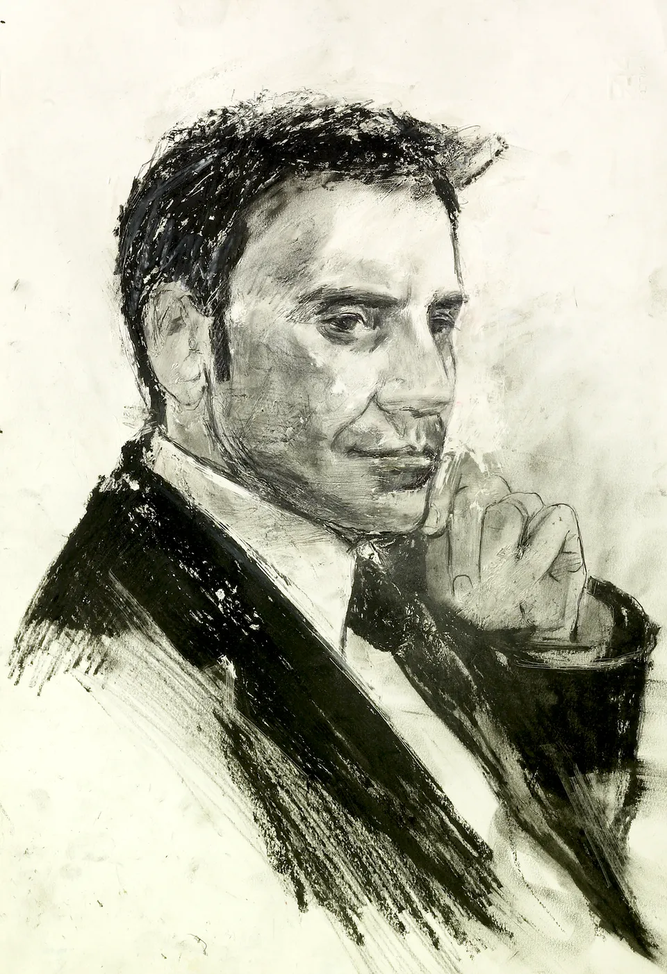 Francesco Santosuosso, ALBERTO 2 disegno su carta, 2006