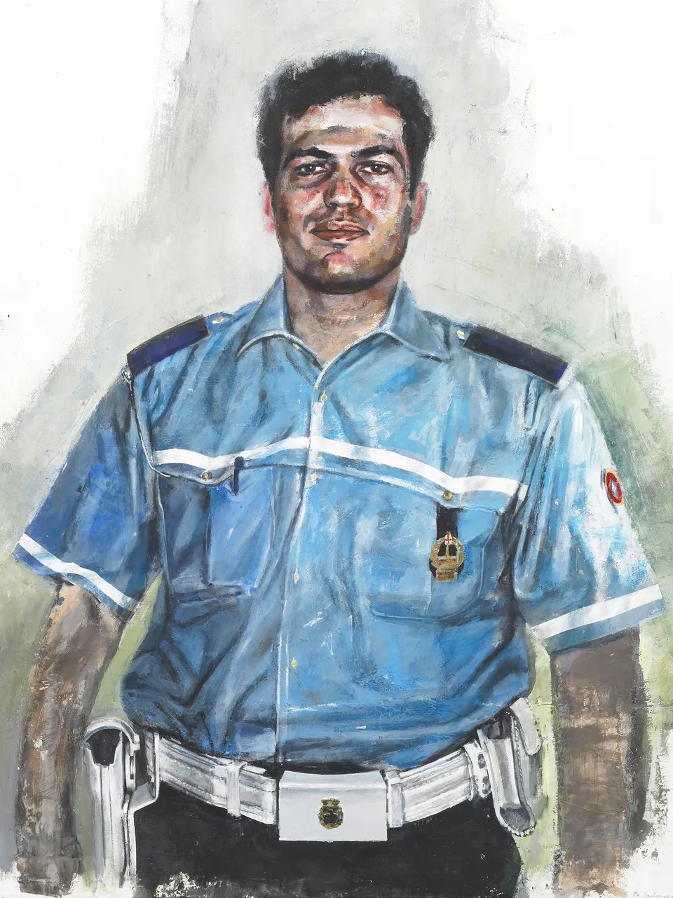 Francesco Santosuosso, Angelillo, 2004, acrilico su cartone, 93×68 cm
