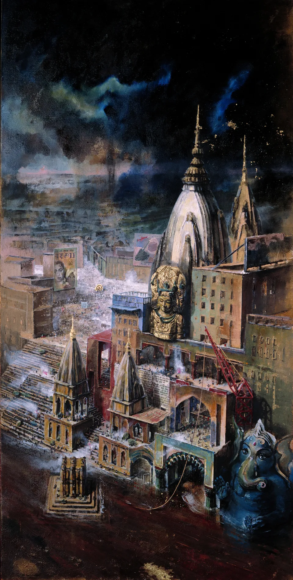 Francesco Santosuosso, Benares, 2003, olio su tela, 220×210 cm