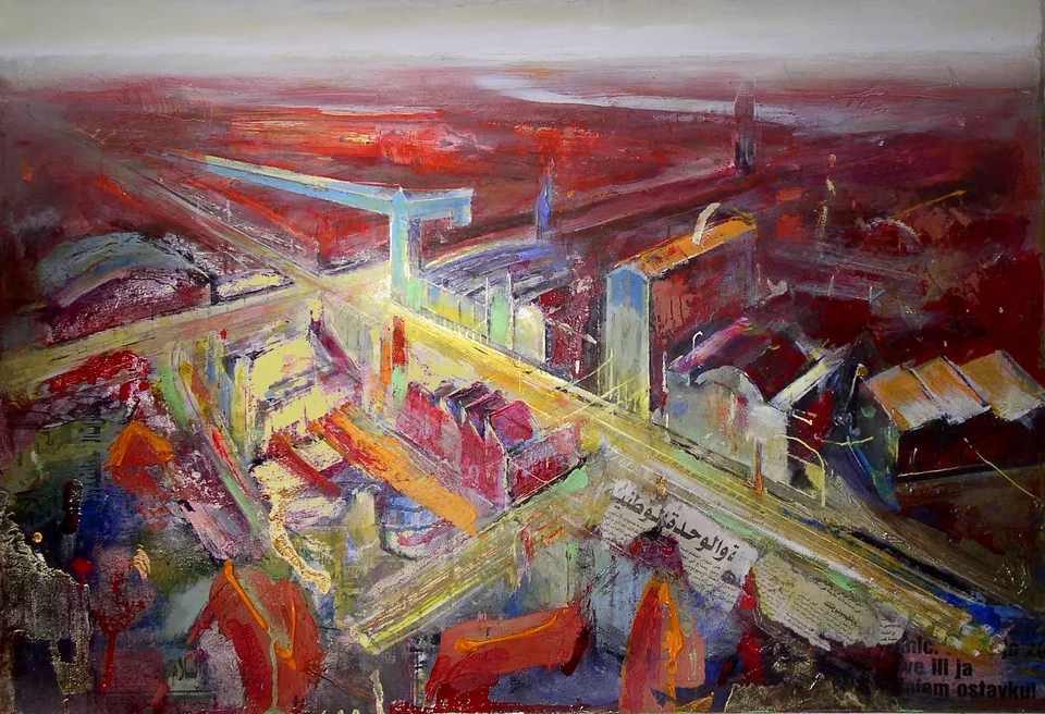 Francesco Santosuosso, Bovisa, 2003, acrilico su tavola, 53×77 cm