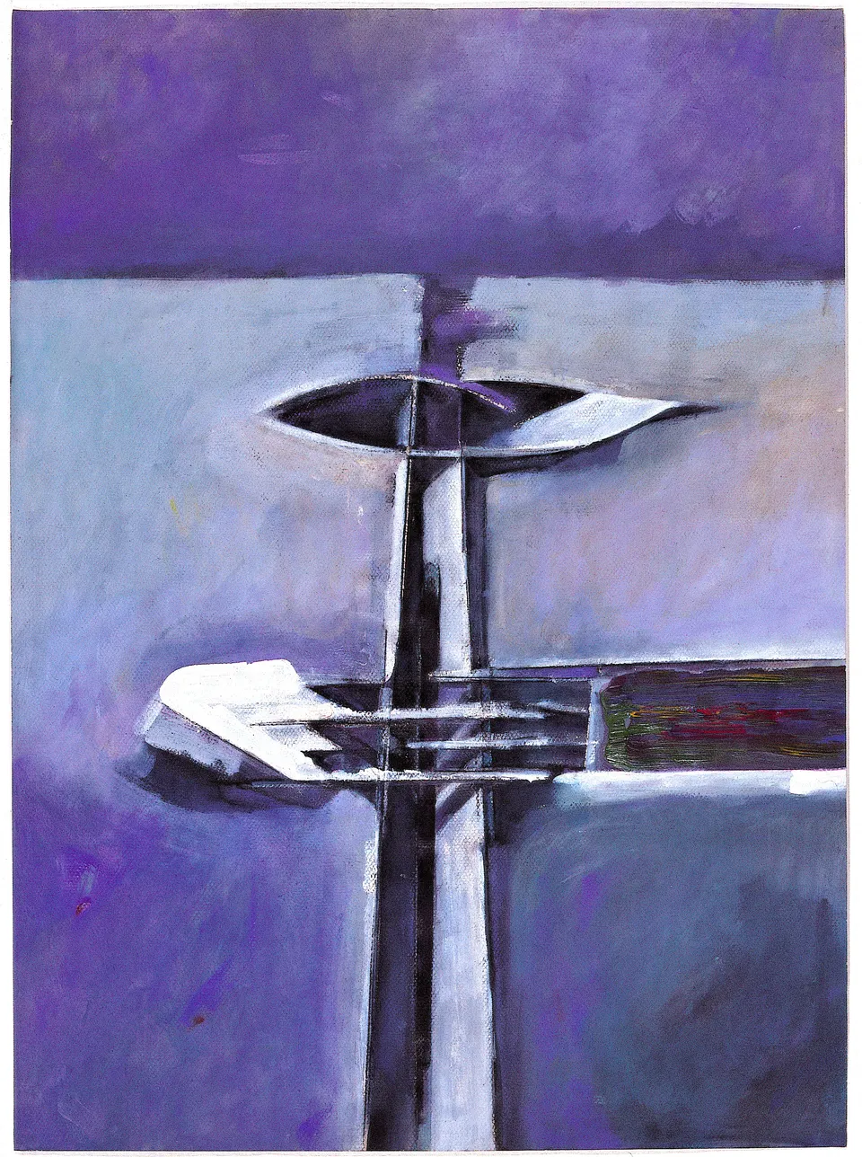 Francesco Santosuosso, Canale, 1997, acrilico su carta
