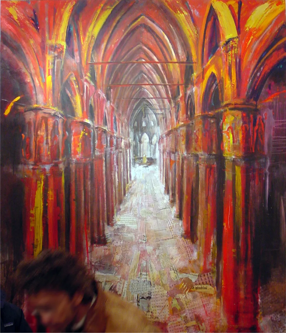Francesco Santosuosso, Chiesa rossa, 2000, 180×150 cm
