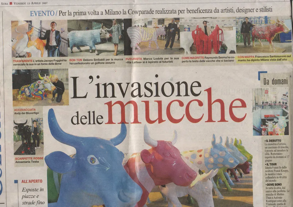Francesco Santosuosso, Cow Parade Milano, 2007