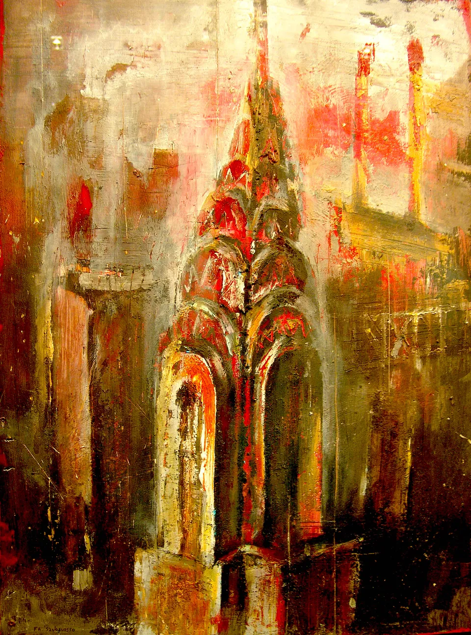 Francesco Santosuosso, Crysler, 2005, acrilico su tavola