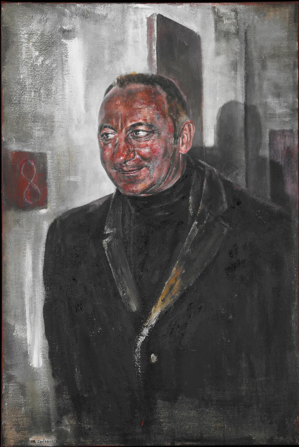 Francesco Santosuosso, Giancarlo, galleria EOS, 2008, olio su tela, 120×80 cm