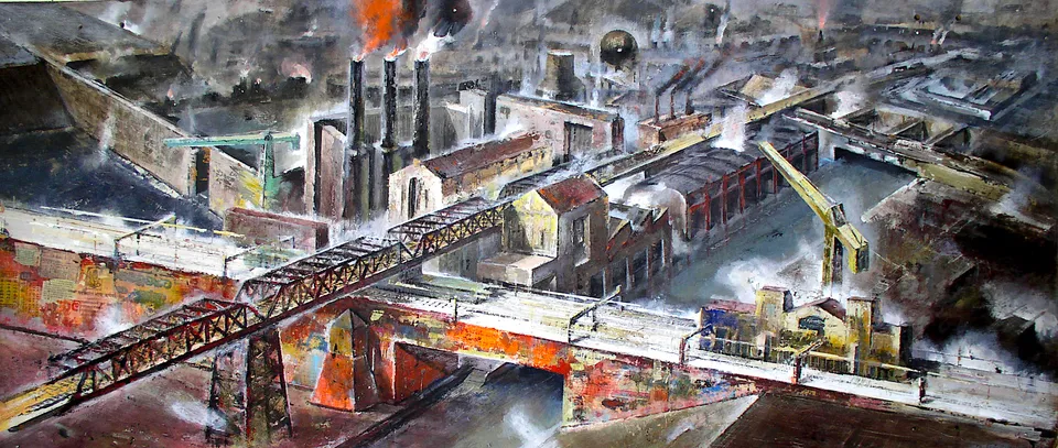 Francesco Santosuosso, I magnifici cantieri di kronstadth, 2005, 90×210 cm