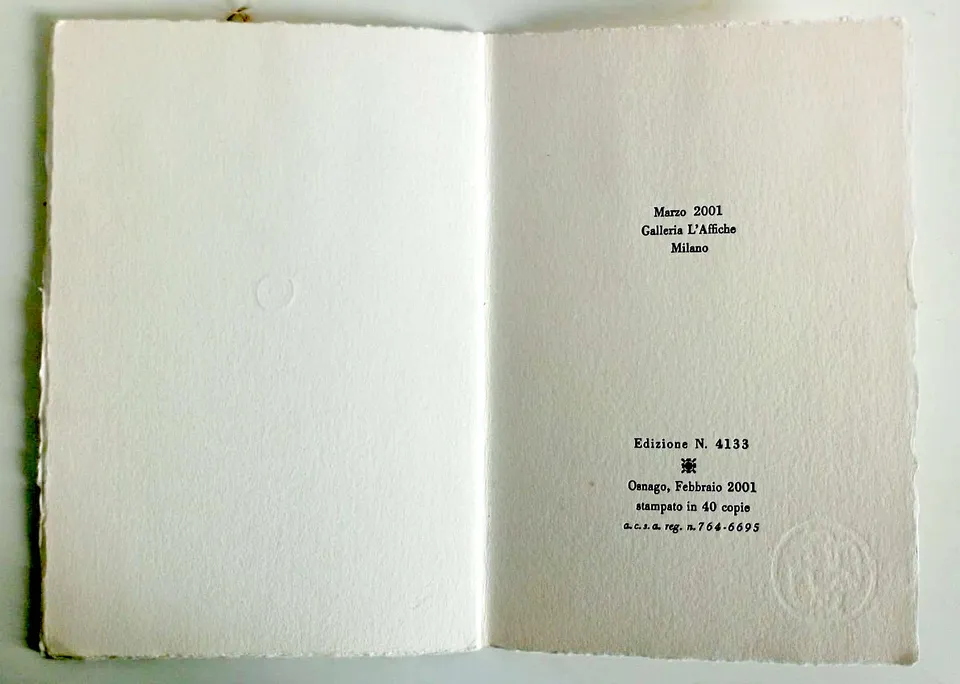 Francesco Santosuosso, Il catalogo è in aggiornamento, 2001