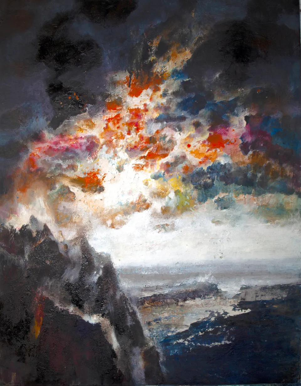 Francesco Santosuosso, L'aube, 2018, olio, 95×70 cm