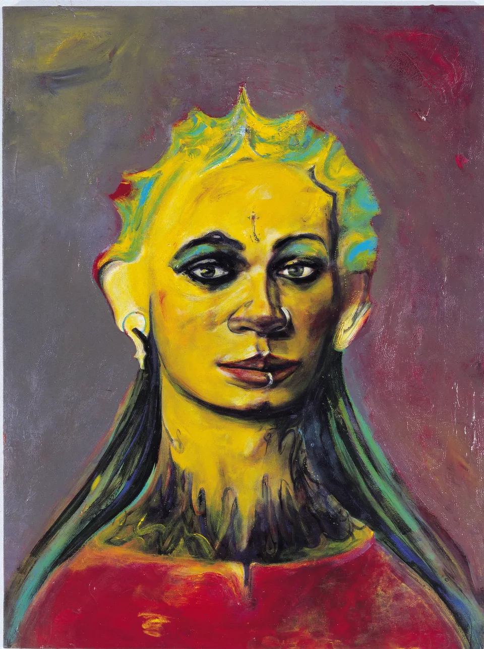 Francesco Santosuosso, La madonna tossica, 1997, olio su tela, 90×60 cm