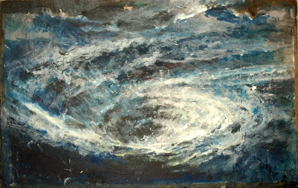 Francesco Santosuosso, Maelstrom, 2014, acrilico su cartone, 40×80 cm