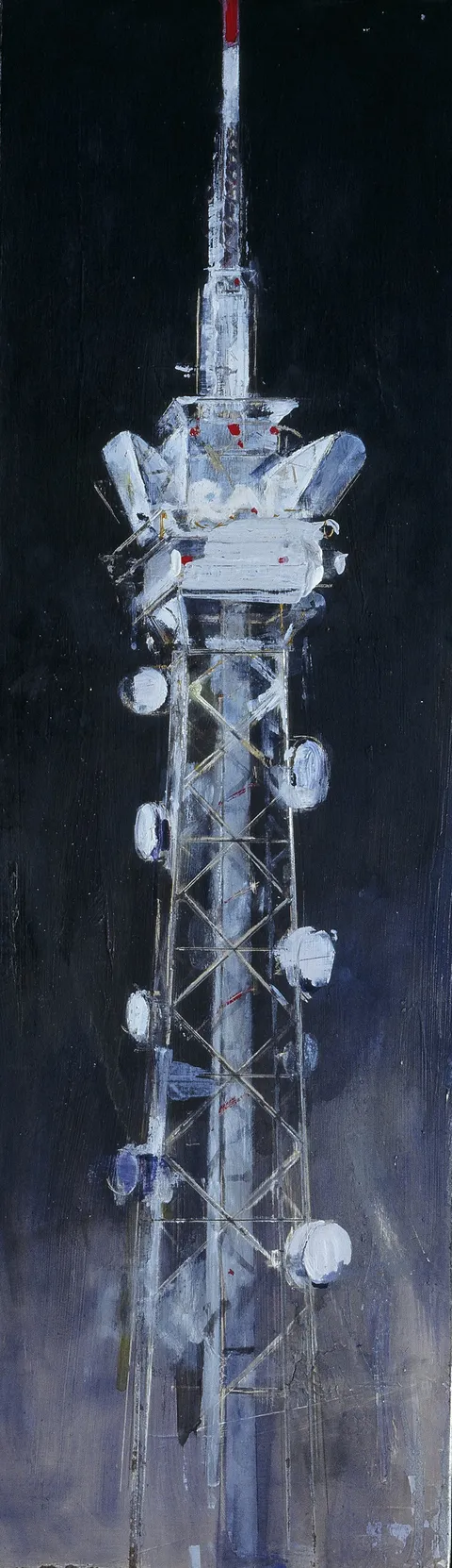 Francesco Santosuosso, Mamma rai, 2001, acrilico su metallo, 100×30 cm