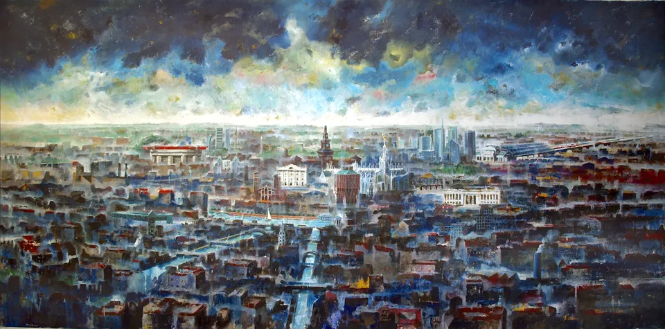 Francesco Santosuosso, Mediolanum aprile, 2017, 120×250 cm