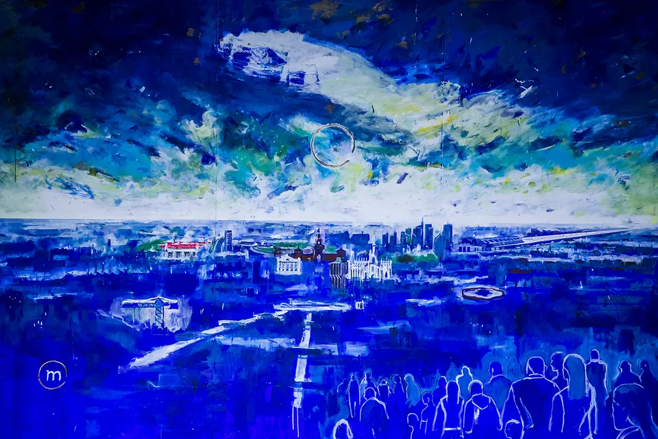 Francesco Santosuosso, Mediolanum_ trittico, 2015, 200×300 cm
