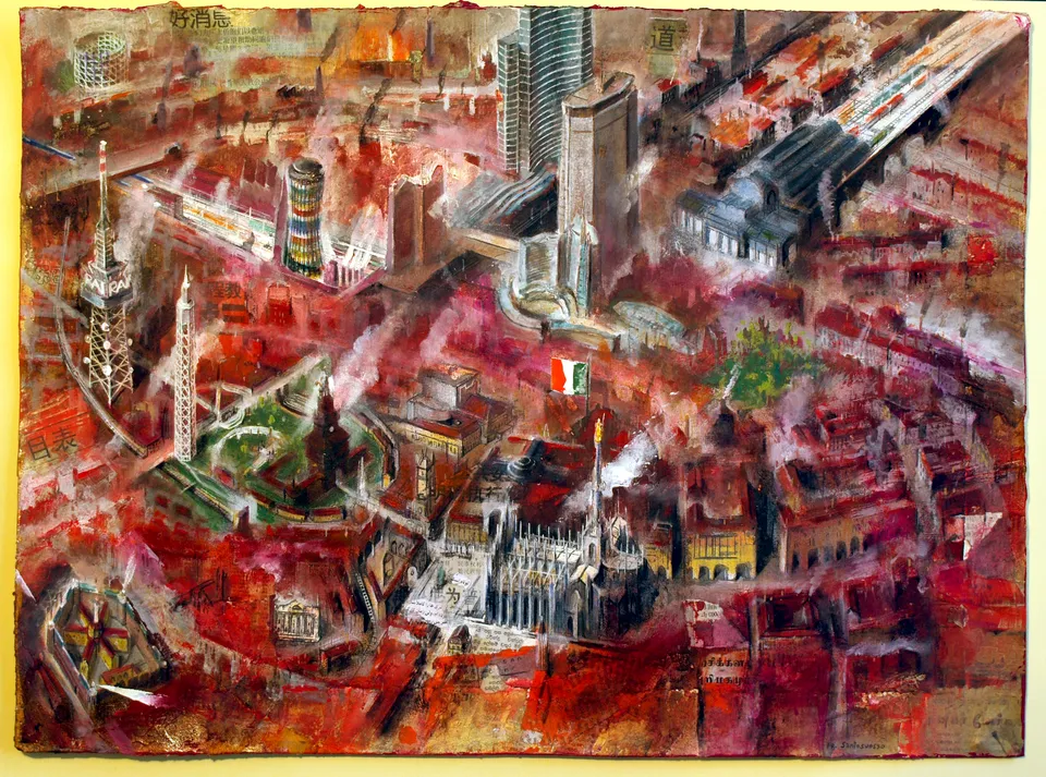 Francesco Santosuosso, Milano -asta per elezioni Pisapia- mista su carta, 2011