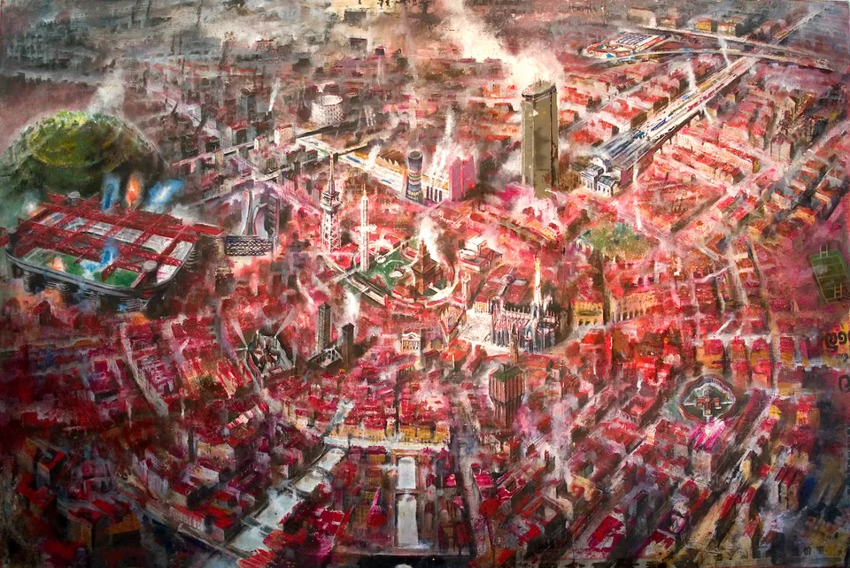 Francesco Santosuosso, Milano rossa , tamburato, 2010