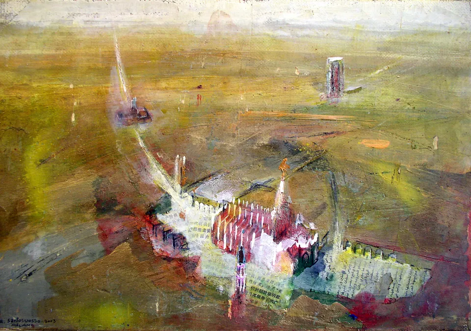 Francesco Santosuosso, Milano16, 2003, acrilico su carta
