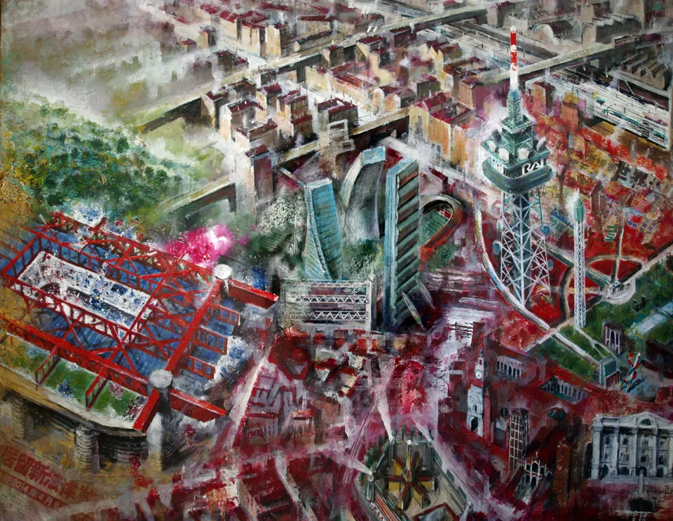 Francesco Santosuosso, MILANO2017,particolare con san siro e citylife e velodromo vigorelli, 2017