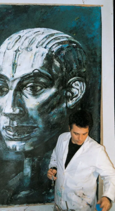 Francesco Santosuosso, Mistico, 1997, acrilico su tela, 200×150 cm