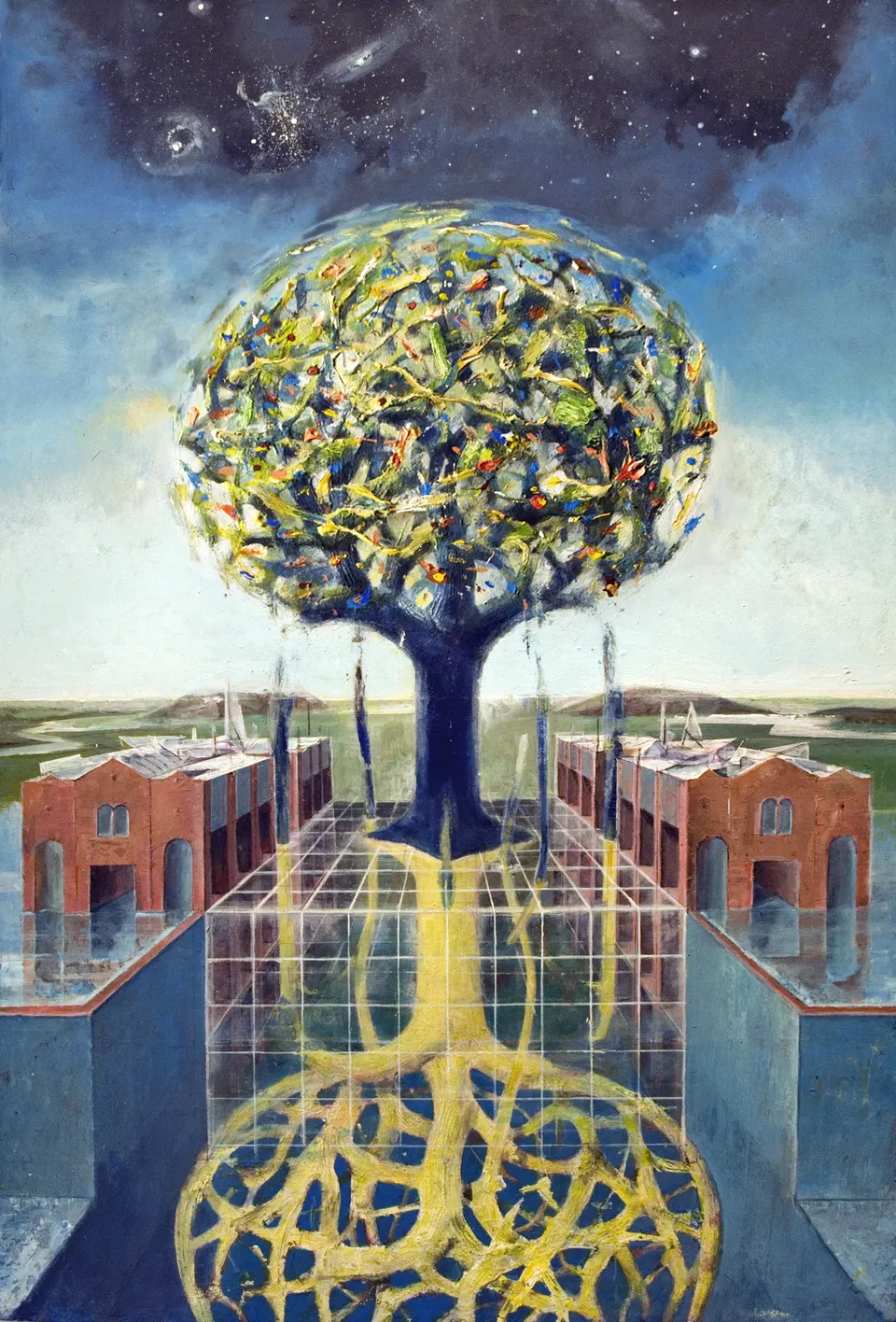 Francesco Santosuosso, Natura-e-territorio, 2019, olio, 90×60 cm