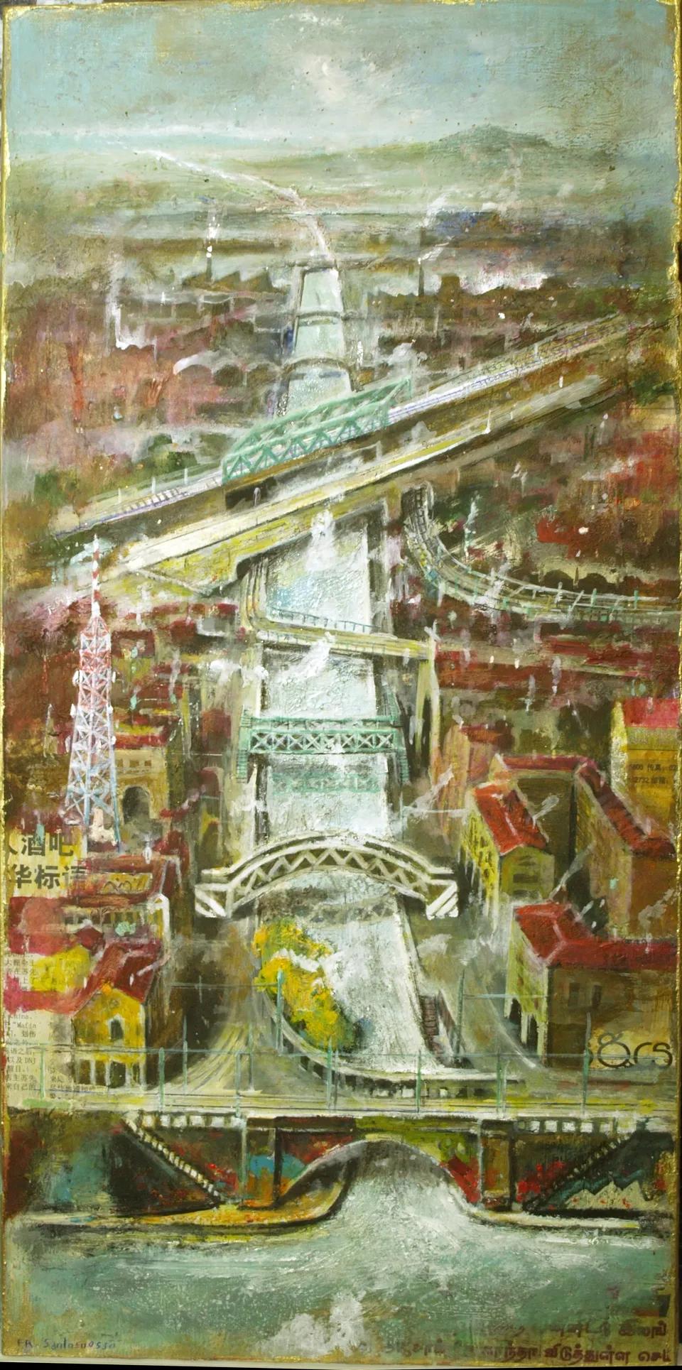 Francesco Santosuosso, Naviglio grande darsena, 2016, 62×30 cm