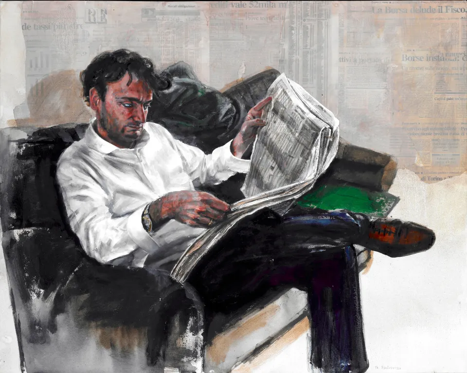 Francesco Santosuosso, Paolo, 2007, olio su tela, 80×100 cm