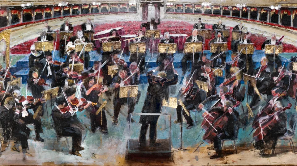 Francesco Santosuosso, Particolare 1 del dipinto PLAY FOR ME, 2016, olio e acrilici su legno, 60×100 cm