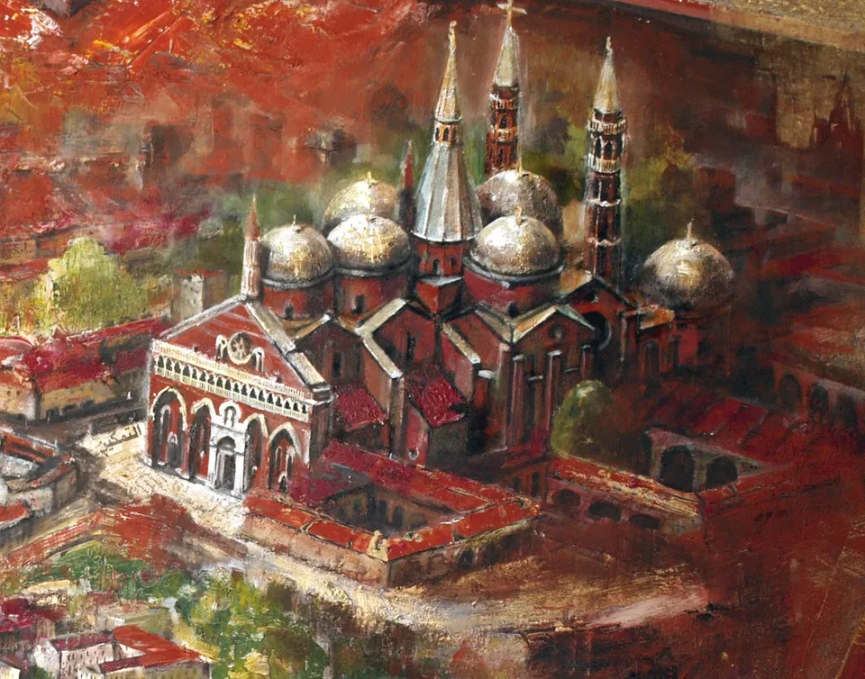 Francesco Santosuosso, Particolare con basilica di Sant'Antonio di Padova, 2011