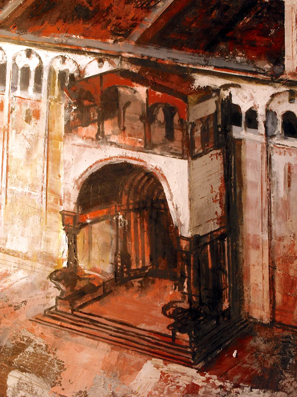 Francesco Santosuosso, Particolare del dipinto Duomo di Modena, 2010, olio su tela