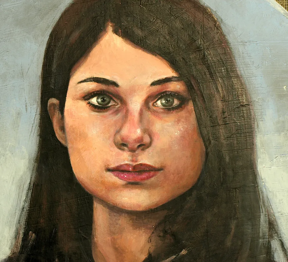 Francesco Santosuosso, Particolare del ritratto di SOFIA, 2020, olio
