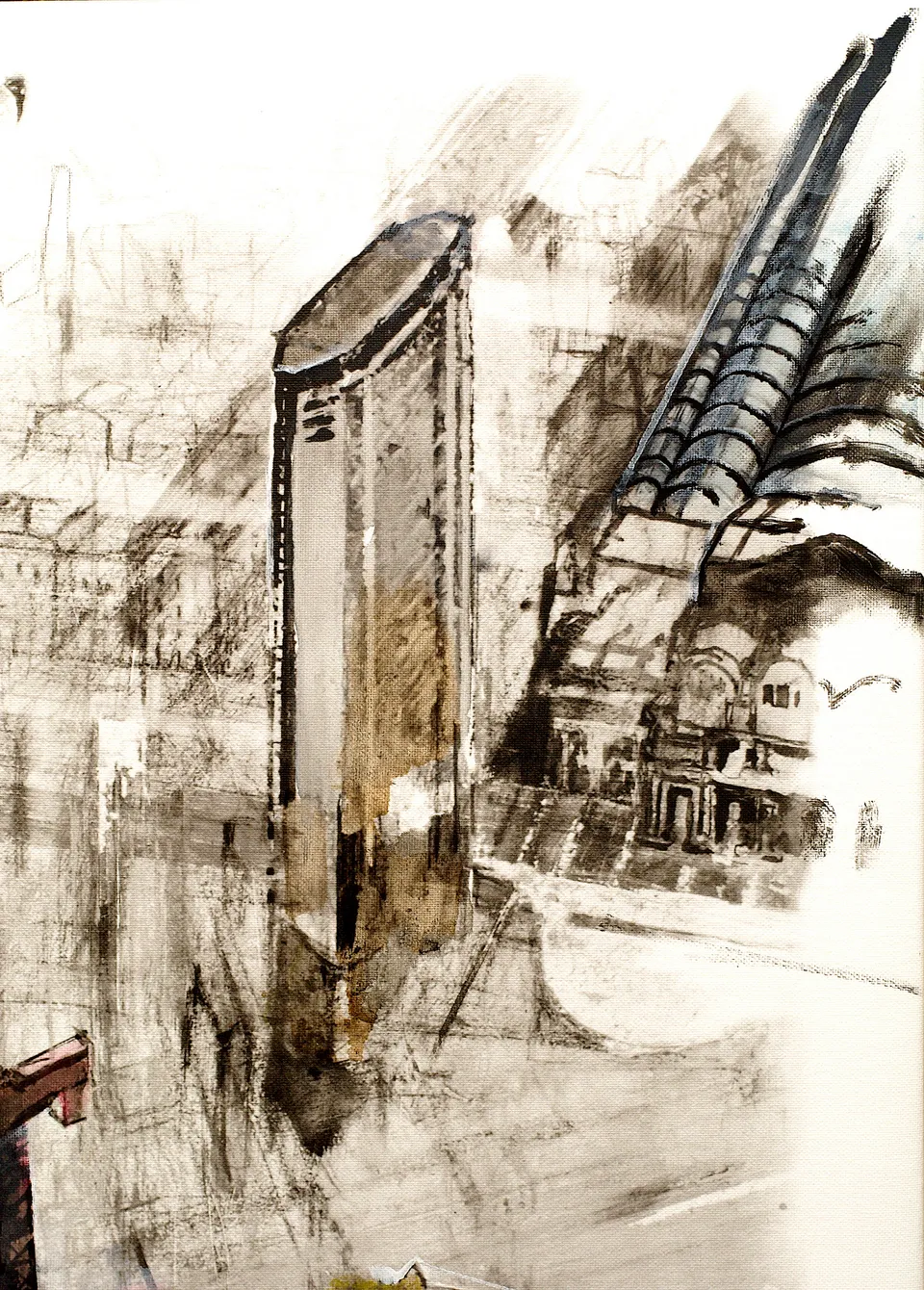 Francesco Santosuosso, Particolare dell' opera PORTA NUOVA, 2013, 100×150 cm