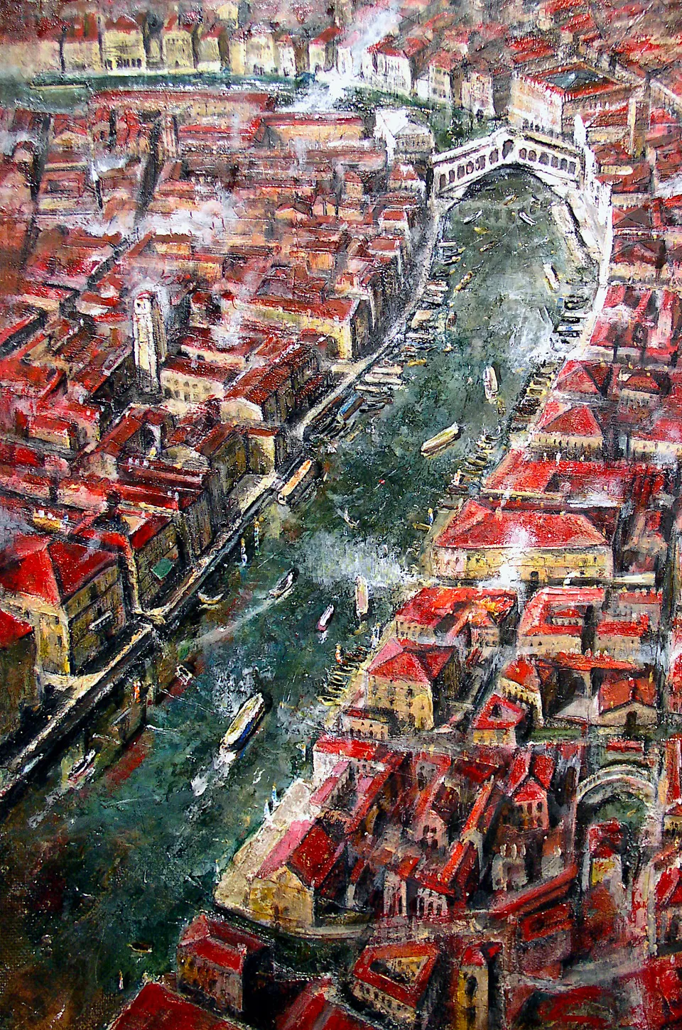 Francesco Santosuosso, Particolare venezia, 2006, olio su tela, 90×90 cm