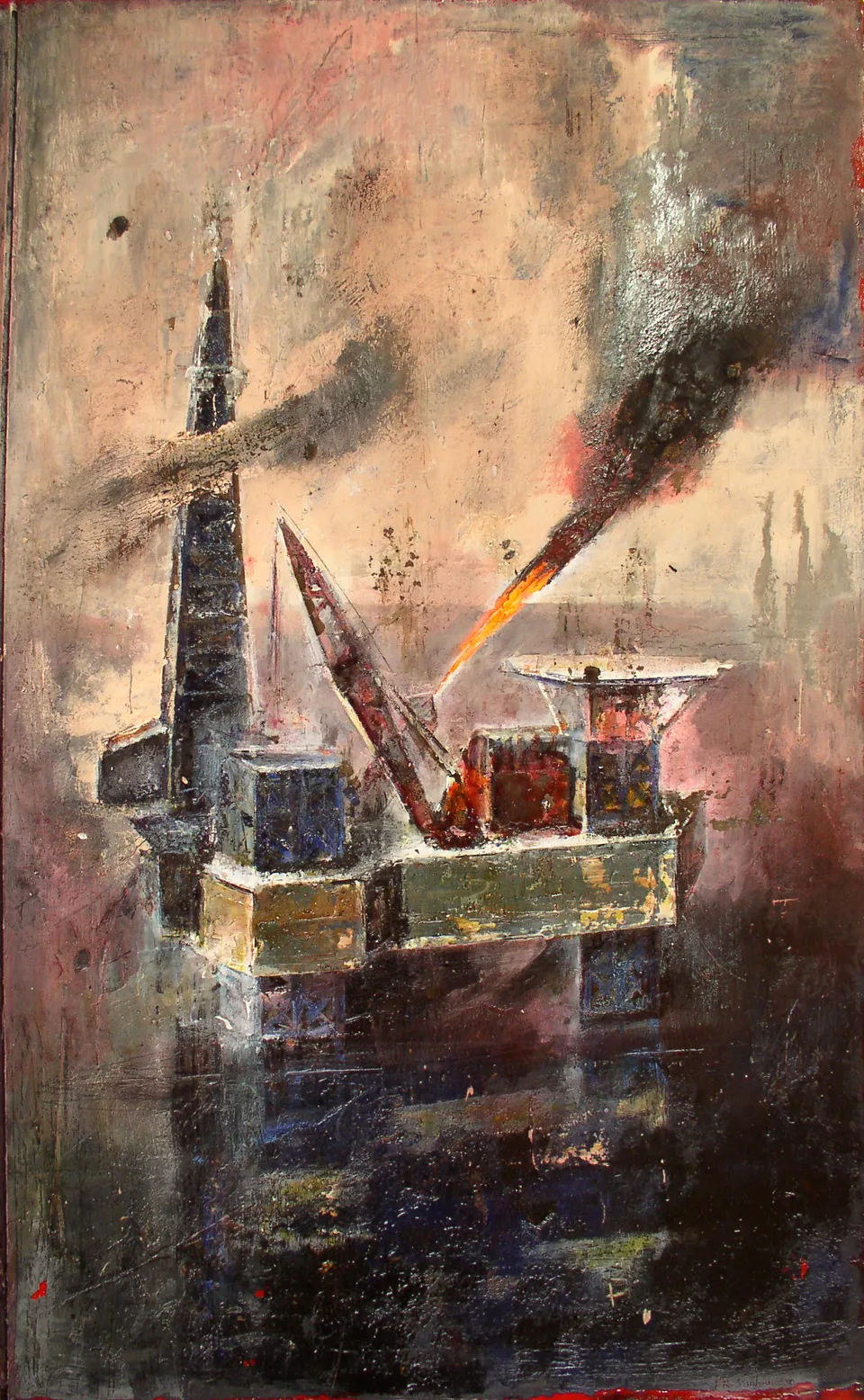 Francesco Santosuosso, Piattaforma, 2004, olio
