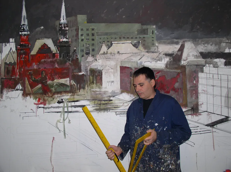 Francesco Santosuosso, Piazza-rossa-in-working