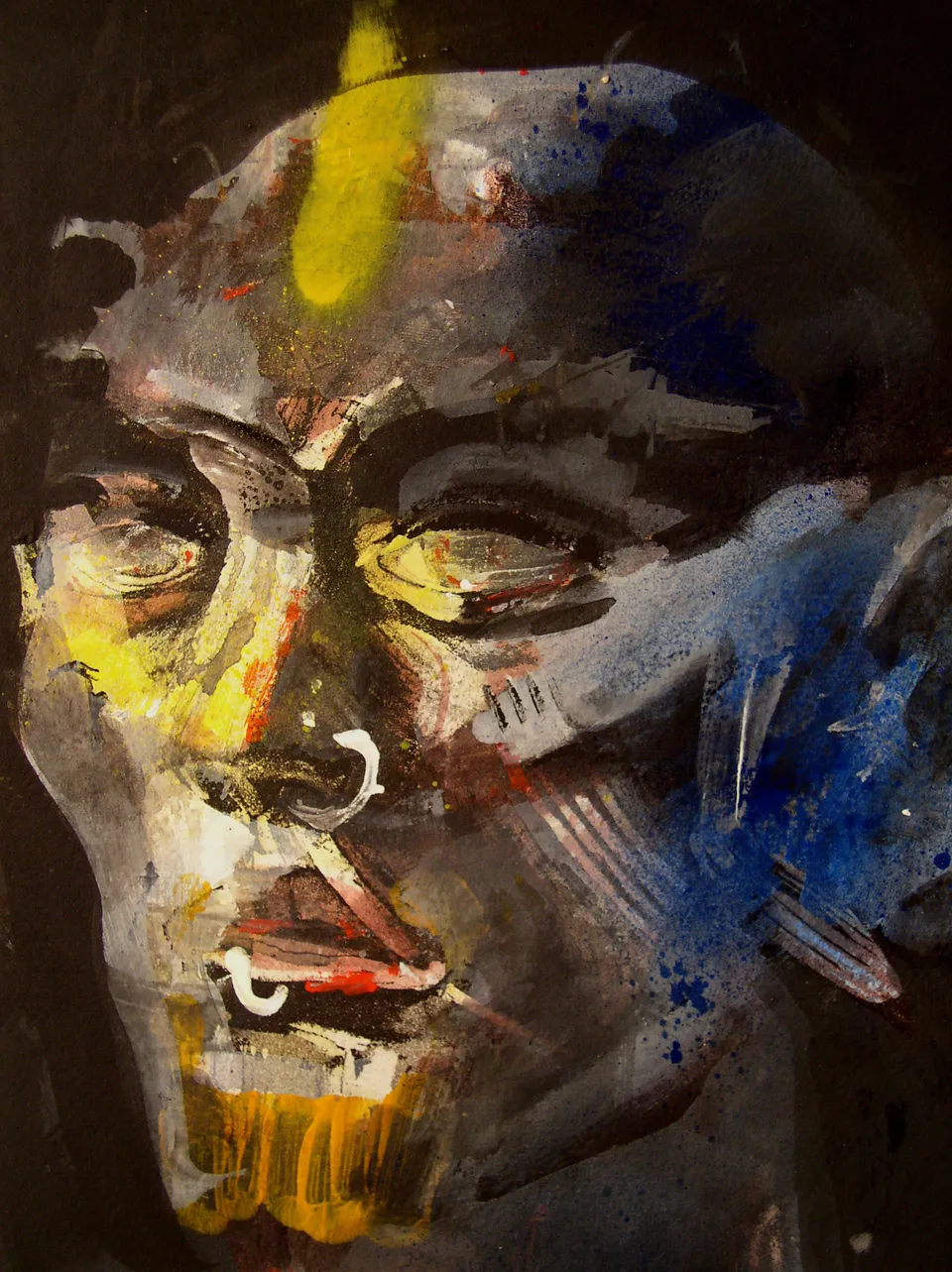 Francesco Santosuosso, Piercing 6, 1999, acrilico su carta