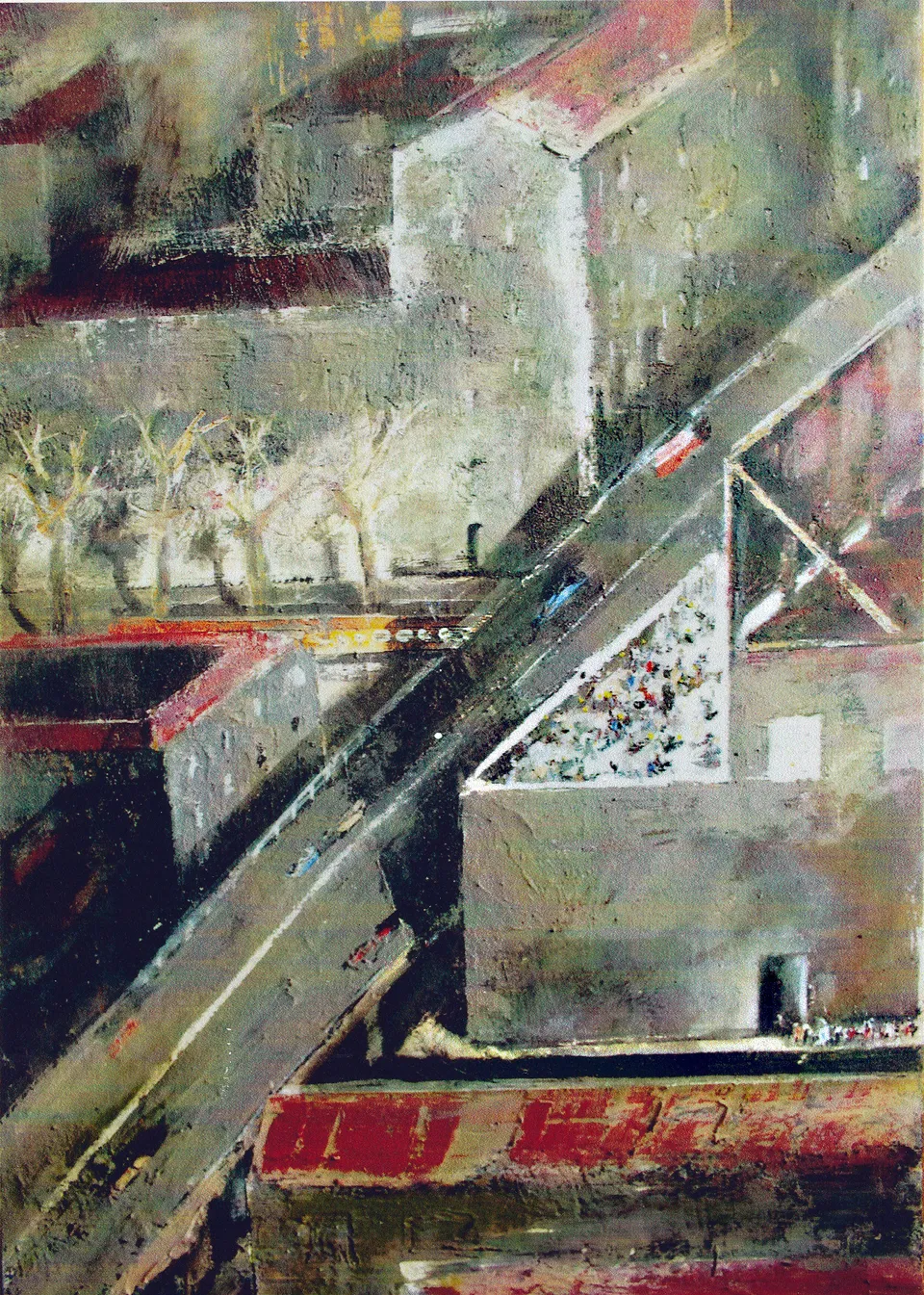 Francesco Santosuosso, Primo piano, 2001, acrilico su legno