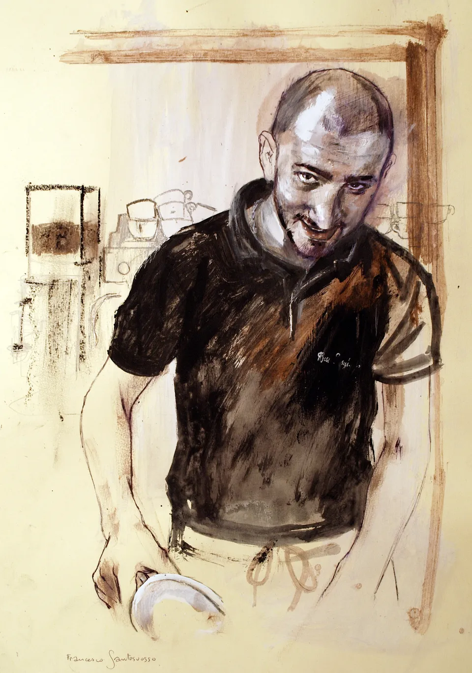 Francesco Santosuosso, Ritratto di Beppe, 2012, 50×35 cm