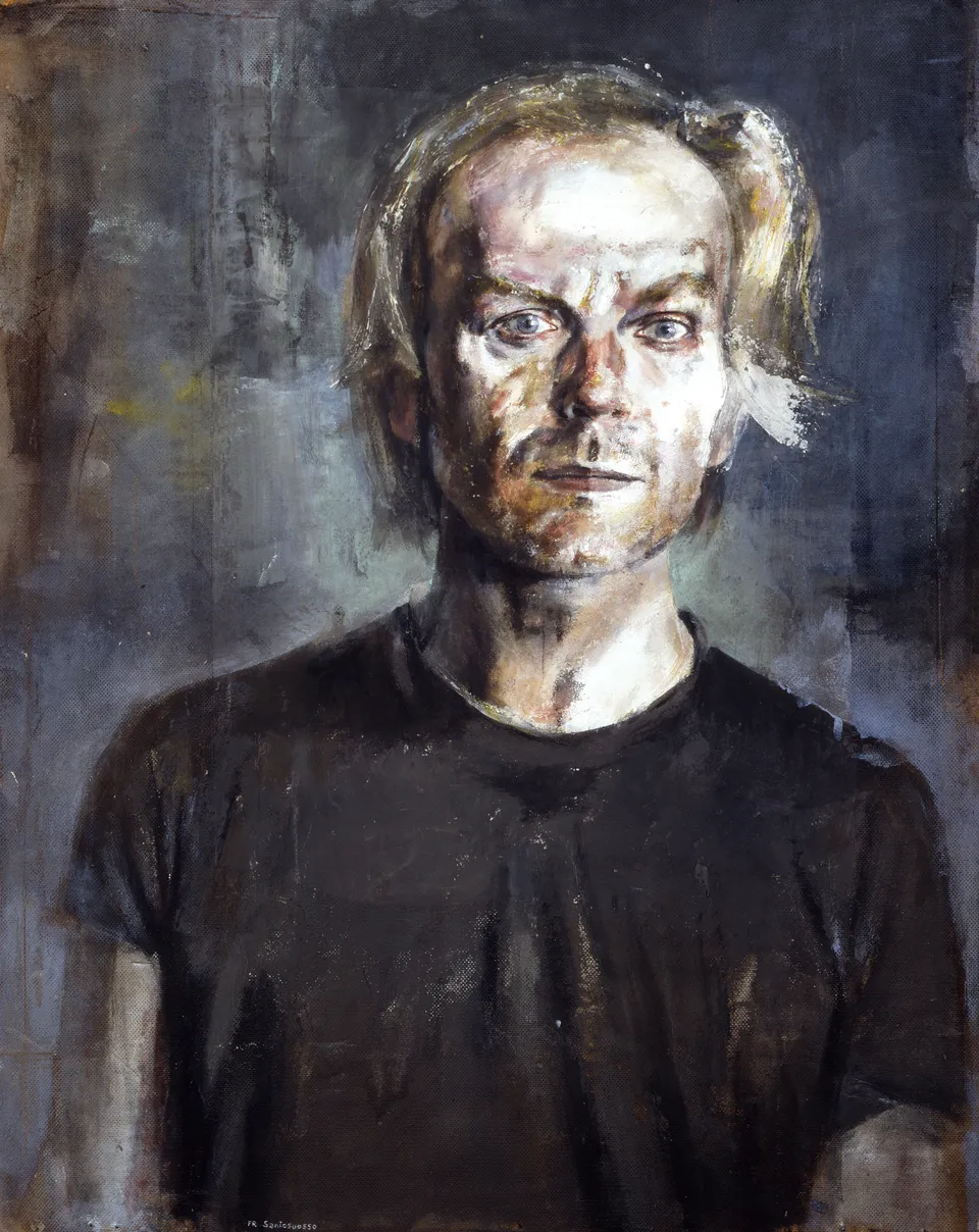 Francesco Santosuosso, Ritratto di robert gligorov, 2004, olio su tavola, 97×77 cm