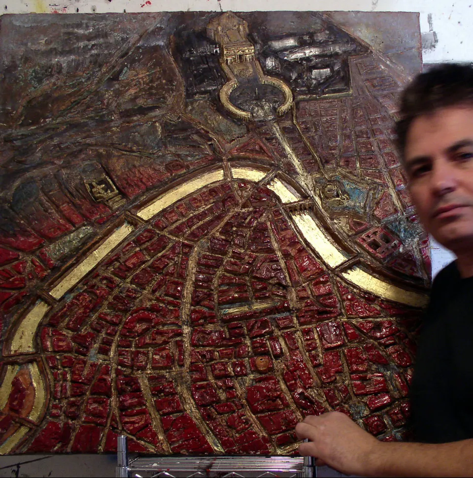 Francesco Santosuosso, Roma ConAutore, 2007, bassorilievo, 90×90 cm