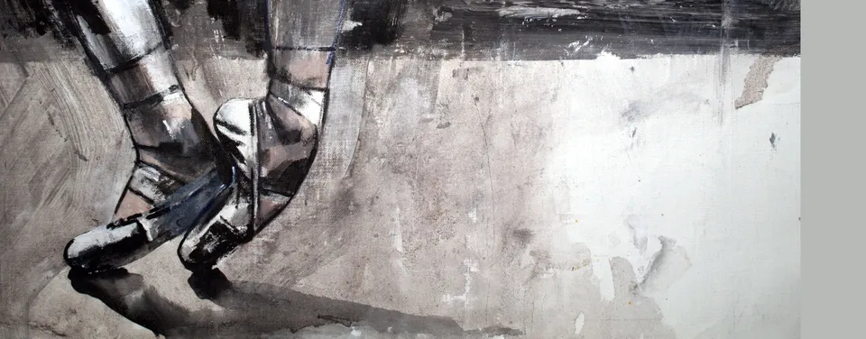 Francesco Santosuosso, Scarpette 1, 2012, acrilico su tela