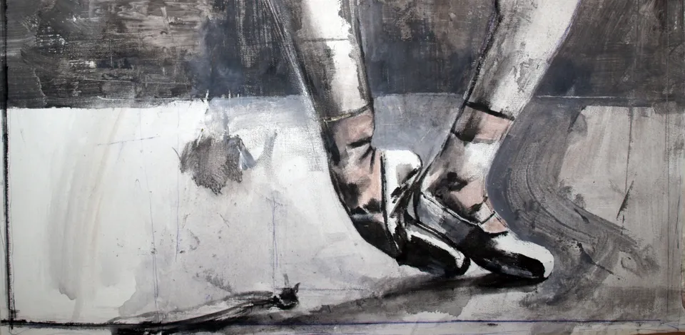 Francesco Santosuosso, Scarpette 2, 2012, acrilico su tela