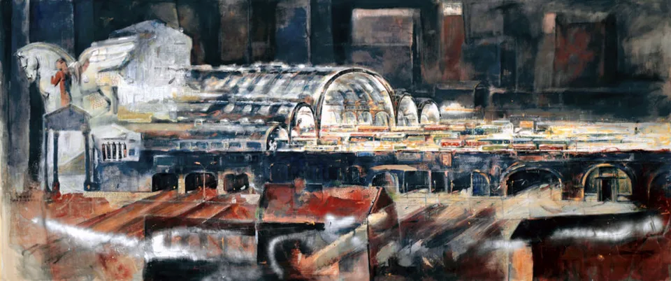 Francesco Santosuosso, Stazione-centrale--1, 2000, 24×429 cm