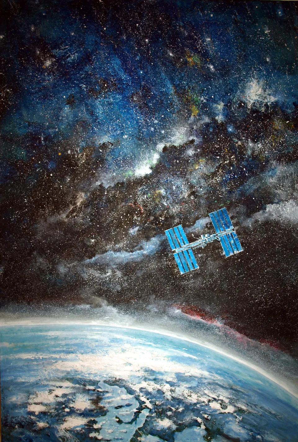 Francesco Santosuosso, Stazione spaziale internazionale, 2023, 150×100 cm