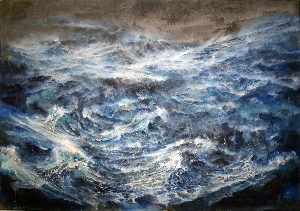 Francesco Santosuosso, Tempesta-sull'oceano-primordiale, 2018, 70×100 cm