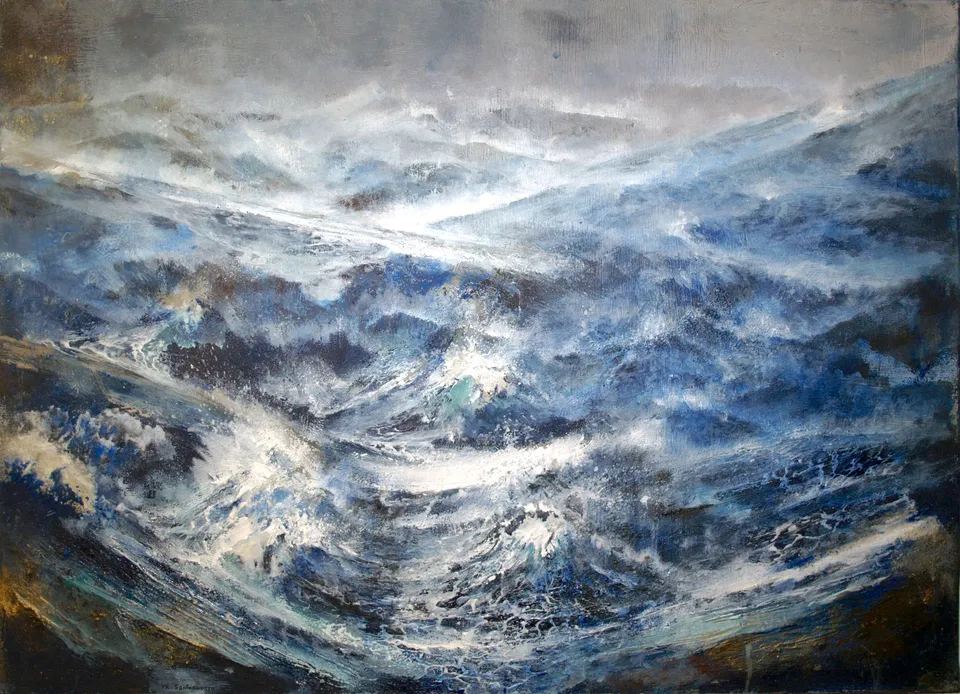 Francesco Santosuosso, Tempesta sull'oceano primordiale, 2018, 50×70 cm
