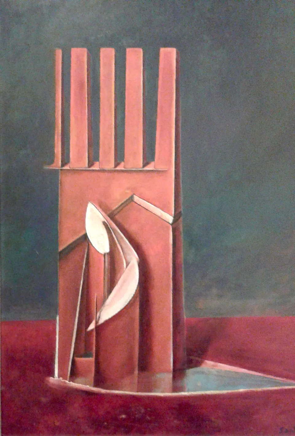 Francesco Santosuosso, The Castle, 1992, acrilico su tela