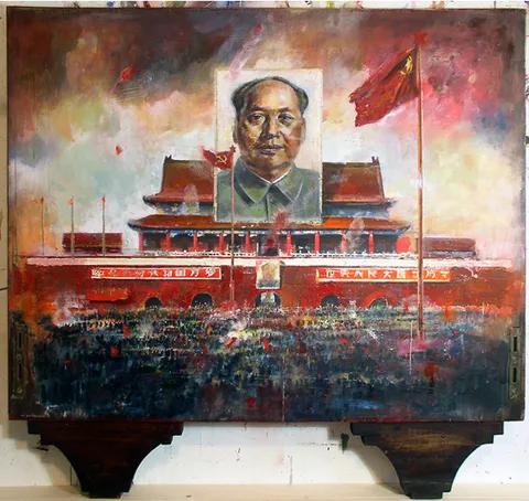 Francesco Santosuosso, Tien a men, 2006, acrilico, 69×86 cm