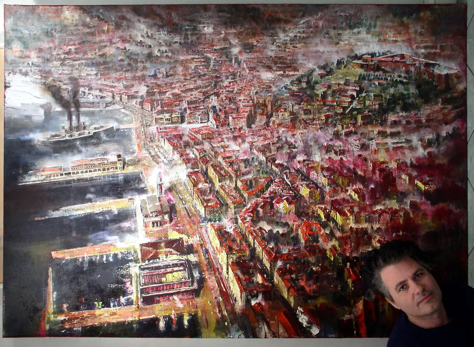 Francesco Santosuosso, Trieste, 2007, olio su tela, 140×200 cm
