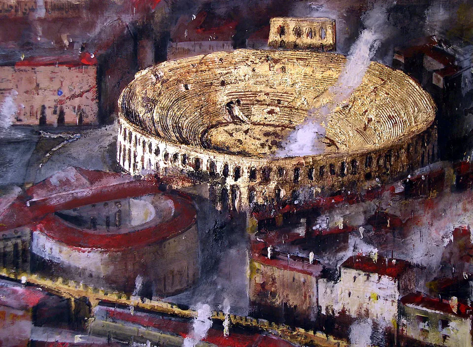 Francesco Santosuosso, Verona, 2006, acrilico su tavola con foglia oro