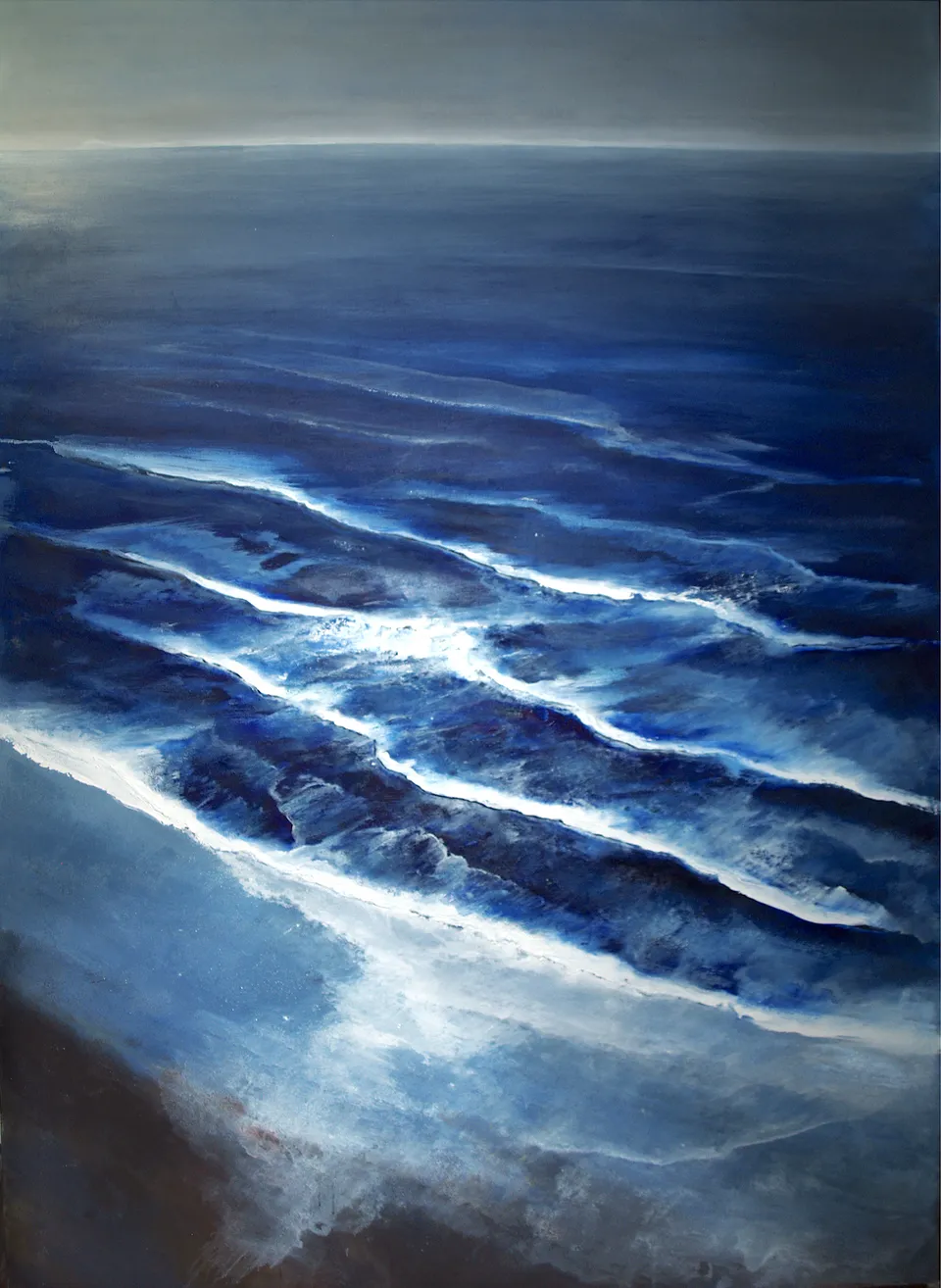 Francesco Santosuosso, Waterline, 2018, olio su tela, 200×150 cm